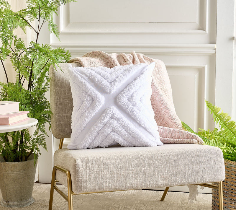 Home Reflection Tufted Decorative 18" x 18" Pillow — View 9