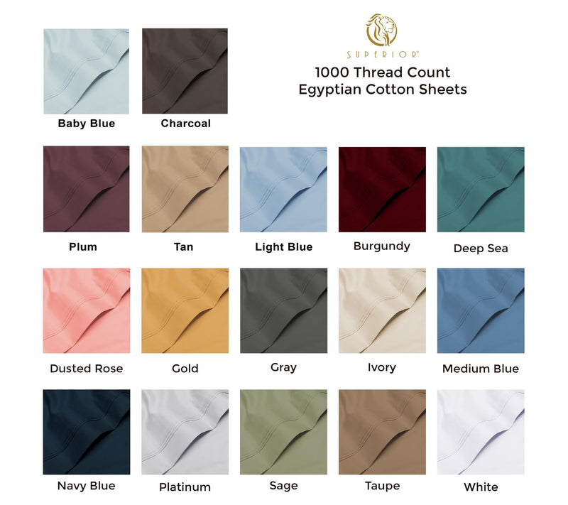 Superior Egyptian Cotton Extra DeepPocket SolidSheet Set,Full — View 2