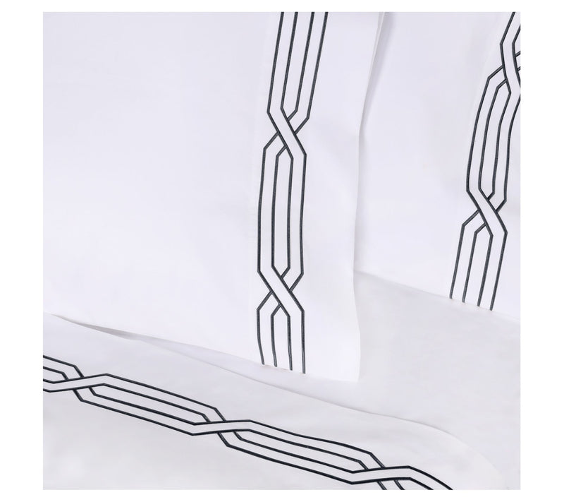 Superior Egyptian Cotton 1200TC Embroidered Sheet Set, Queen — View 6