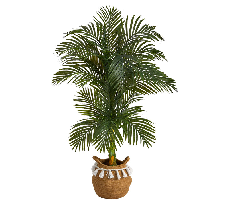 Nearly Natural 5-ft Artificial Double Stalk Palm Tree — View 3