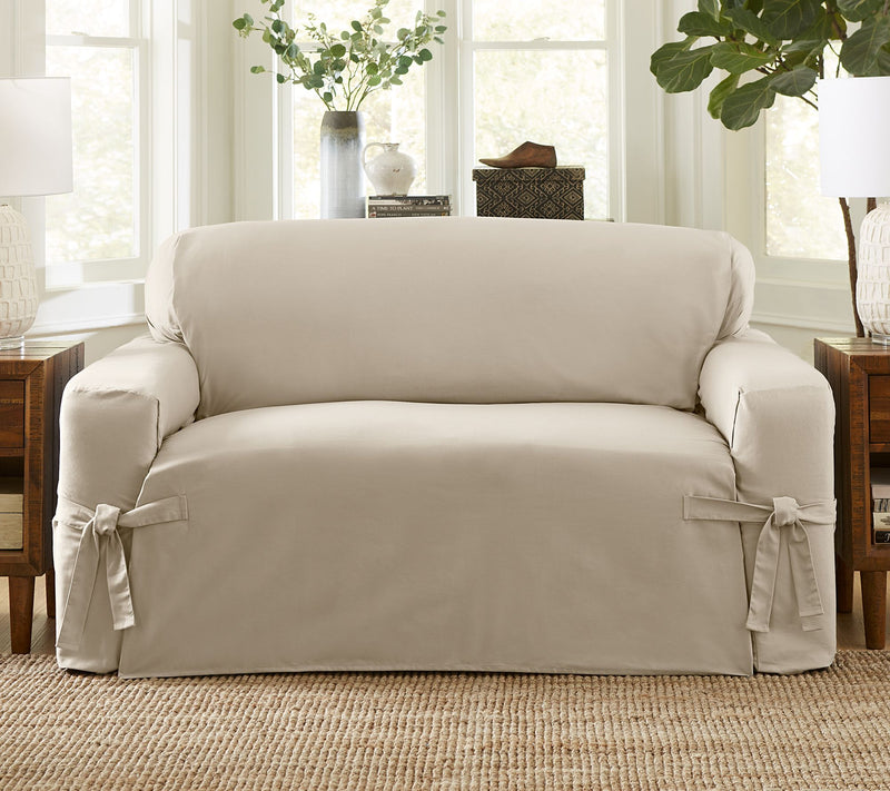 Surefit Woven Relaxed Furniture Slipcover - Love Seat — View 11