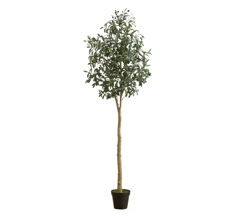 Nearly Natural 7-ft Artificial Olive Tree — View 3