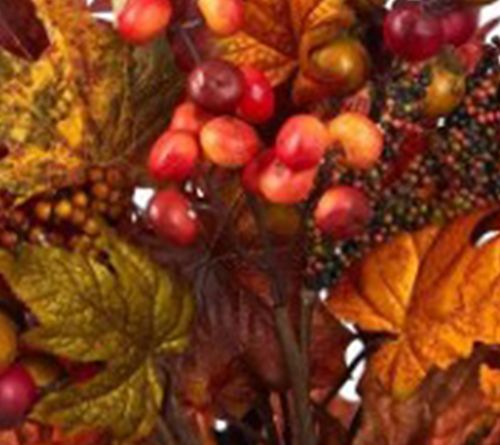 Nearly Natural S/(3) 20" Maple & Berries FlowerBouquet — View 2