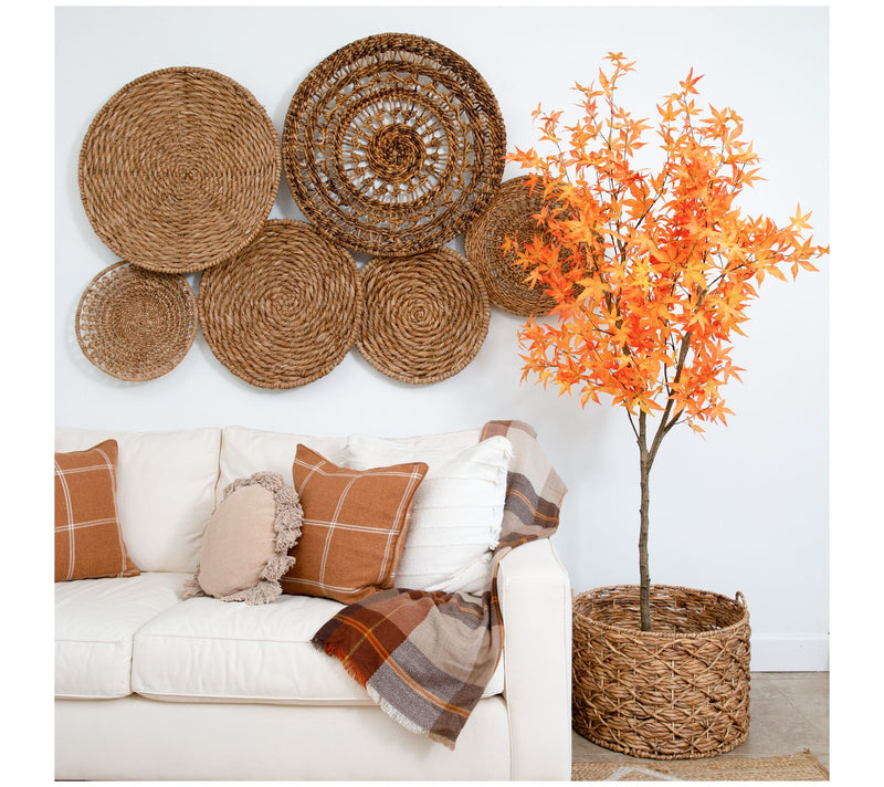 Nearly Natural 7-ft Autumn Maple Artificial Fall Tree - Orange — View 7