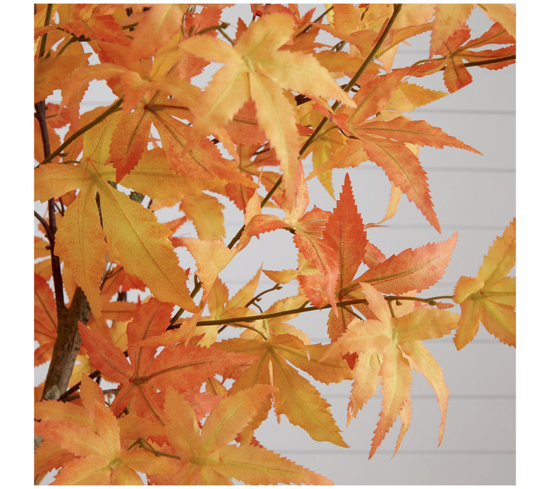 Nearly Natural 7-ft Autumn Maple Artificial Fall Tree - Orange — View 5