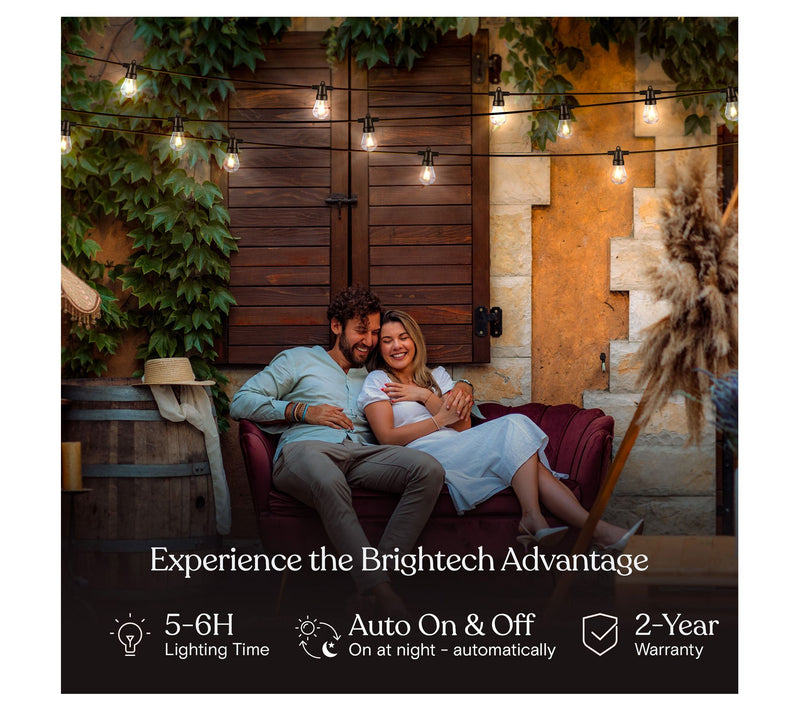 Brightech Ambience Pro Solar LED 27Ft Remote String Lights — View 4