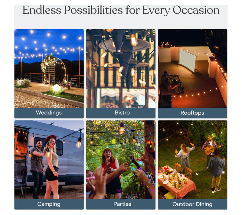 Brightech Ambience Pro Solar LED 27Ft Remote String Lights — View 10