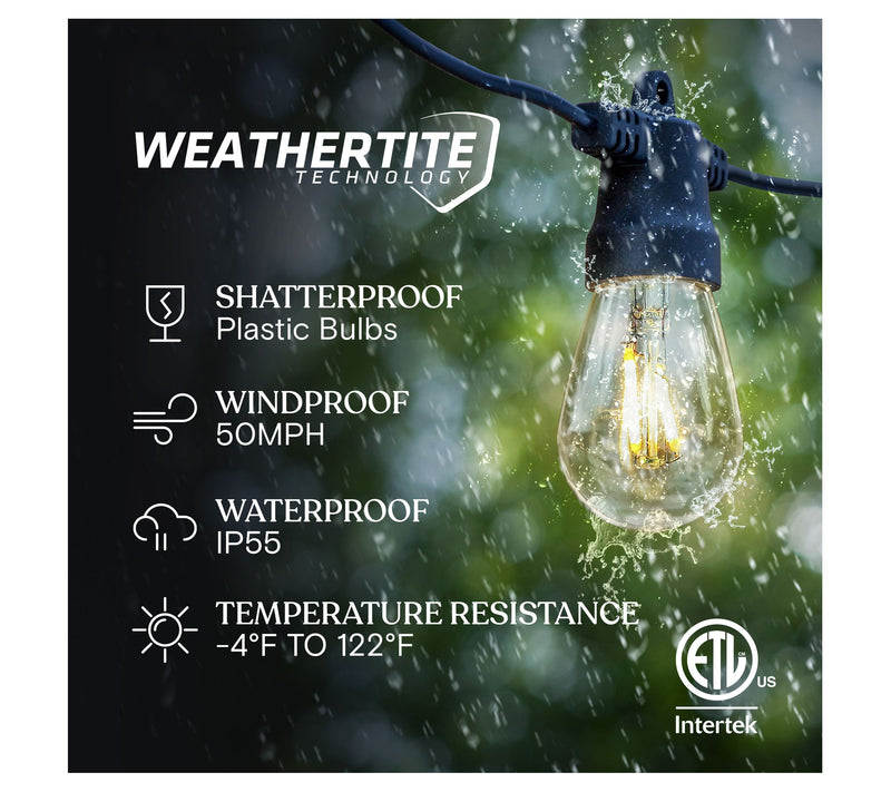 Brightech Ambience Pro Solar LED 27Ft Remote String Lights — View 5