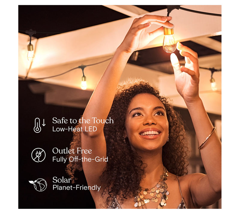 Brightech Glow Solar LED 1W S14 27 Ft Hanging String Lights — View 9