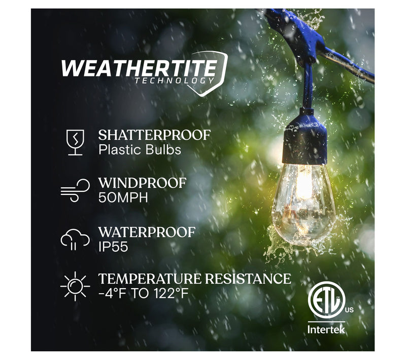 Brightech Ambience Pro Solar LED 1W 27Ft Hanging String Lights — View 6