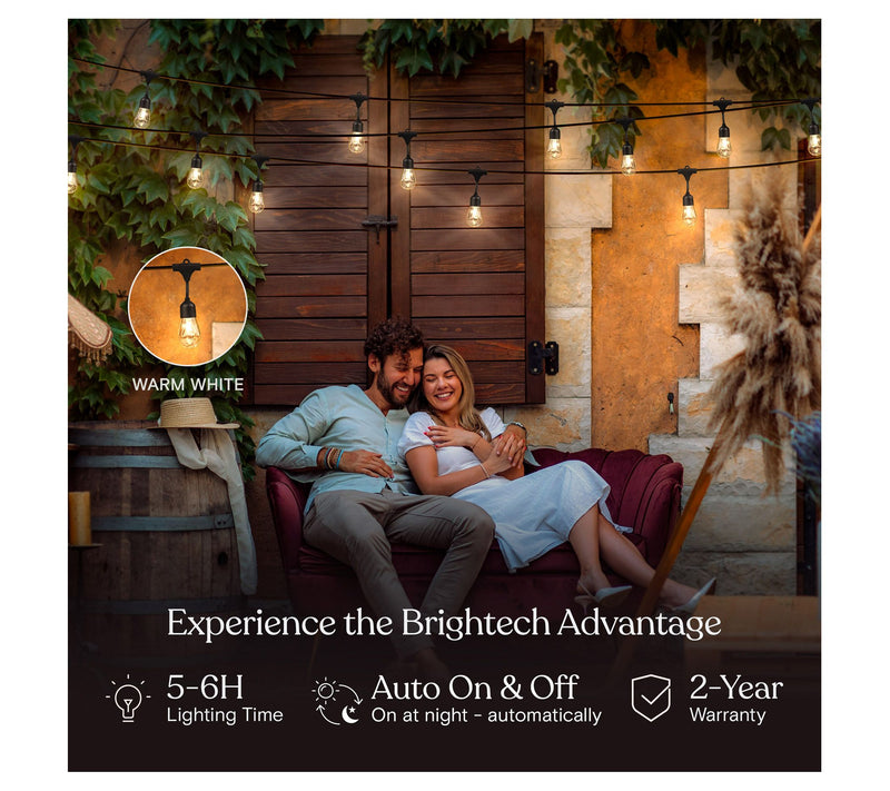 Brightech Ambience Pro Solar LED 1W 27Ft Hanging String Lights — View 12