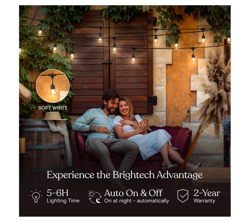 Brightech Ambience Pro Solar LED 1W 27Ft Hanging String Lights — View 11