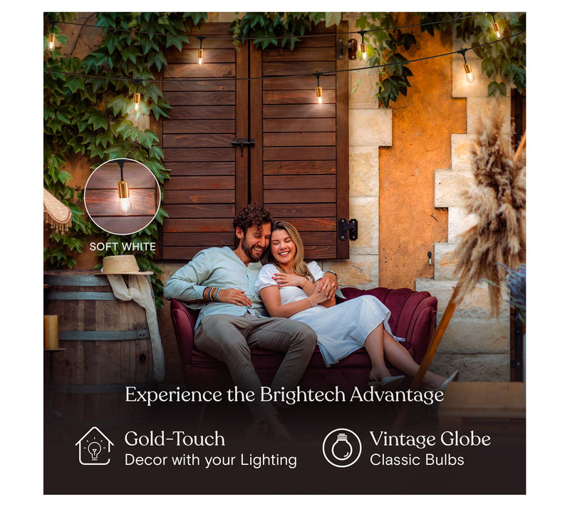 Brightech Glow LED 2W S14 2700K 48Ft Hanging String Lights — View 4