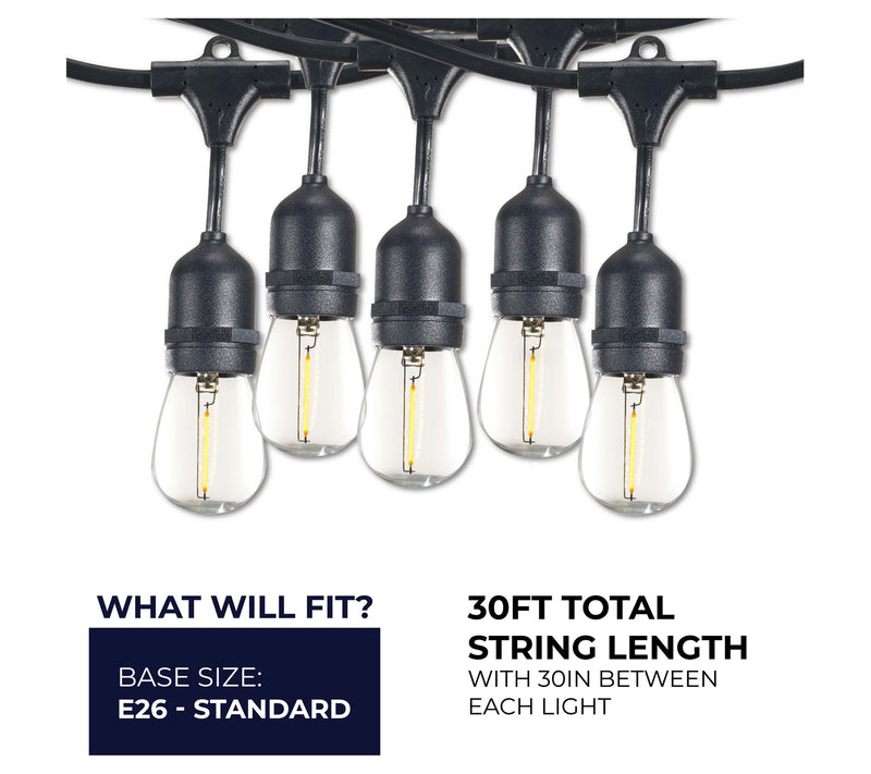 Bulbrite 30-ft 2-Pack LED String Light Kit — View 8