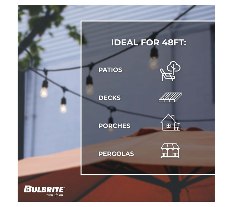Bulbrite 48-ft 2-Pack LED String Light Kit — View 7