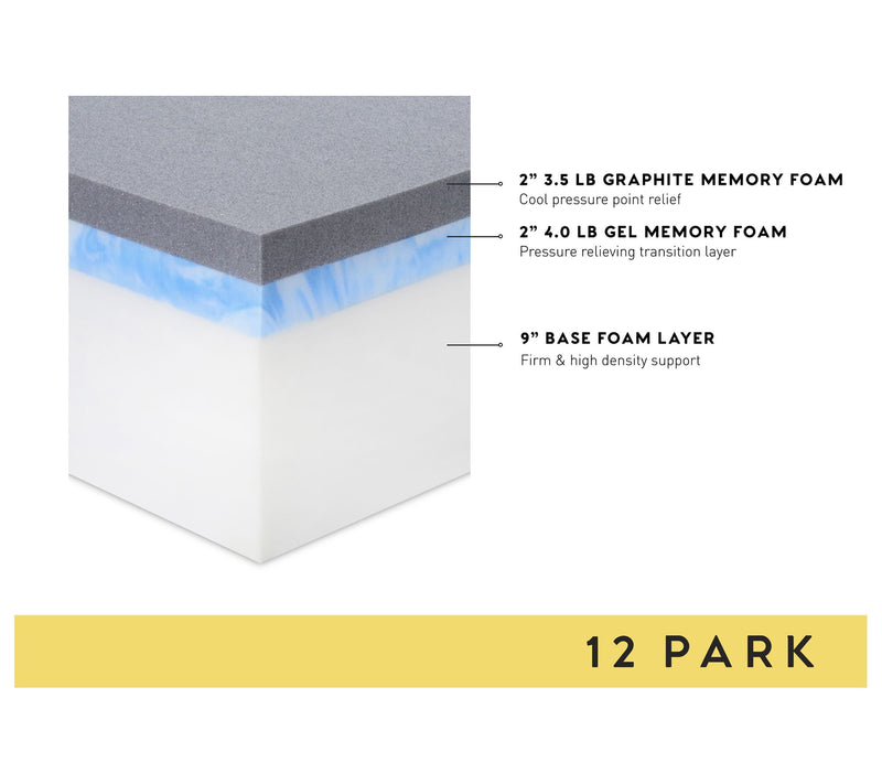12 Park 13 inch Ultra Deluxe Gel Memory Foam Mattress - Queen — View 7