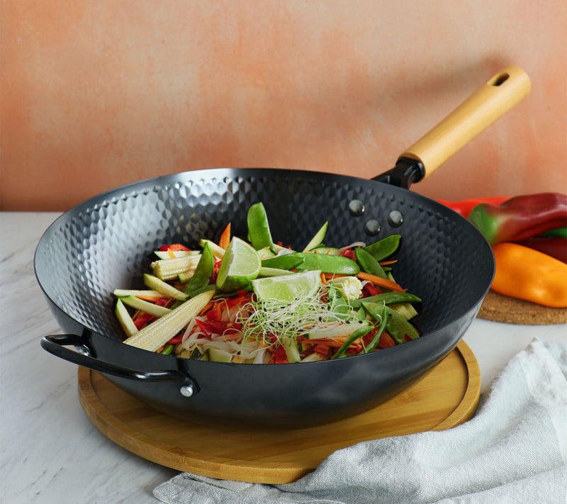 Oster Bressler 13.5in Nonstick Carbon Steel Wok — View 8