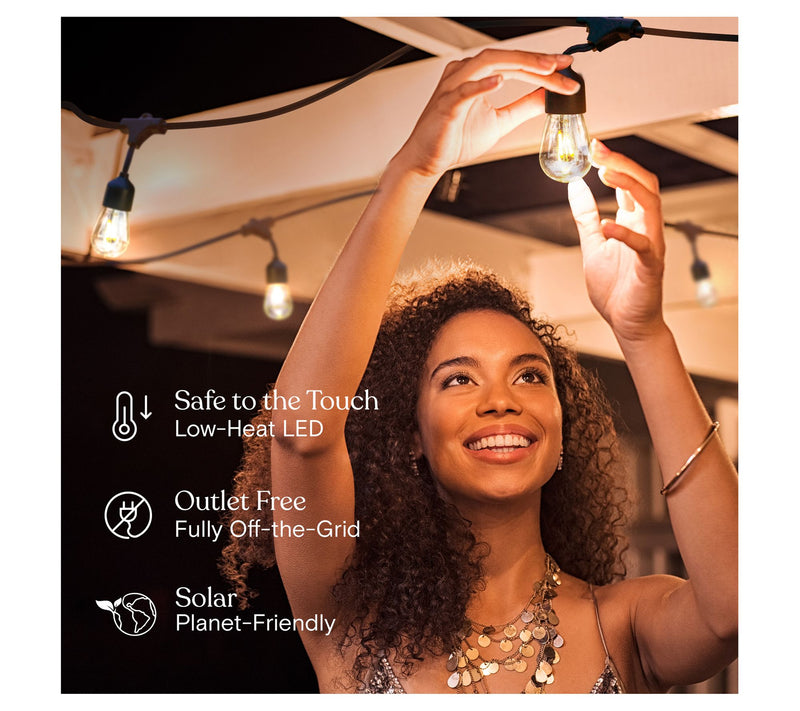 Brightech Ambience Solar LED 48Ft Hanging Remote String Lights — View 8