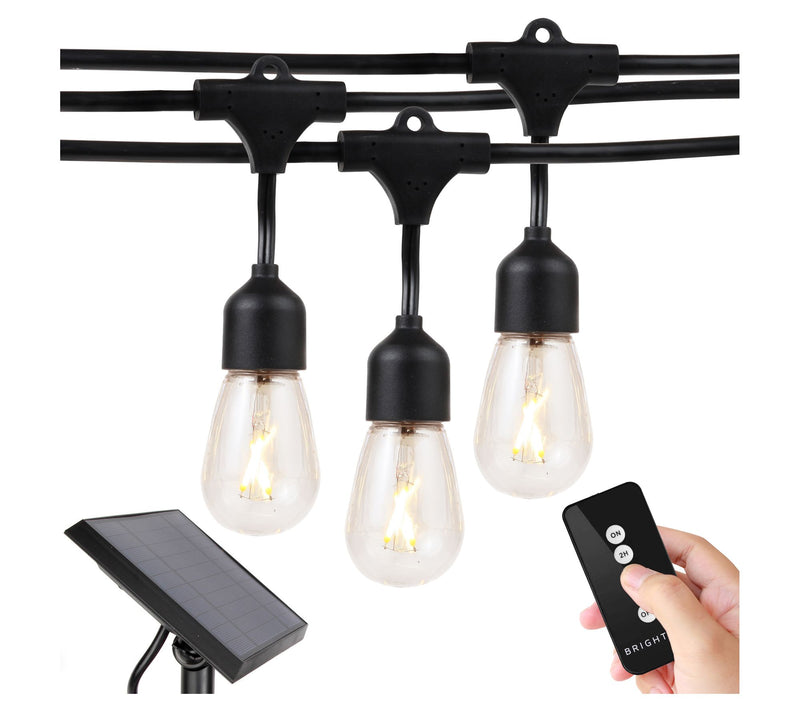 Brightech Ambience Solar LED 27Ft Hanging Remote String Lights — Main view