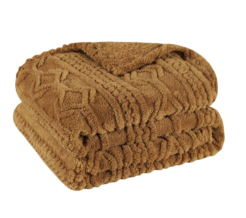 Superior Boho Knit Jacquard Fleece Fluffy Blank et- Full/Queen — View 14