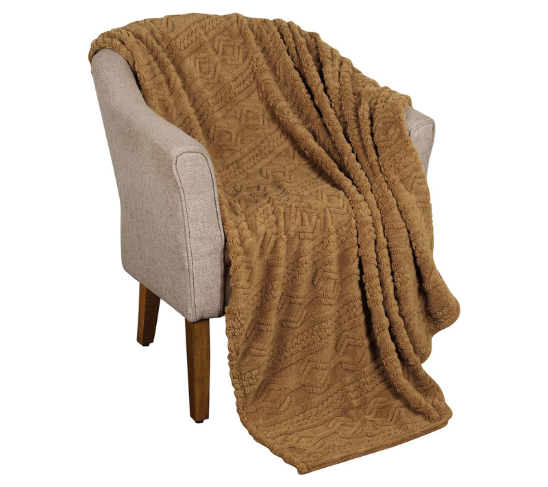 Superior Boho Knit Jacquard Fleece Fluffy Blank et- Full/Queen — View 9