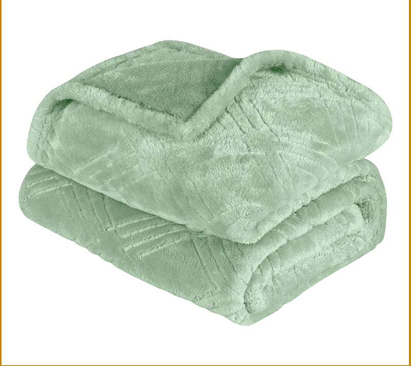 Superior Boho Knit Jacquard Fleece Fluffy Blank et- Full/Queen — View 6