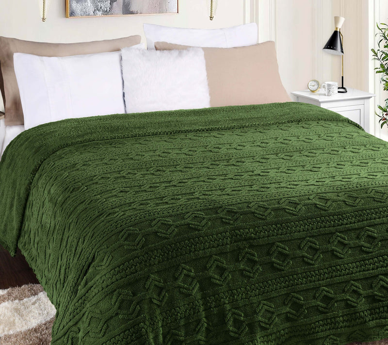 Superior Boho Knit Jacquard Fleece Fluffy Blanket - Twin — View 17
