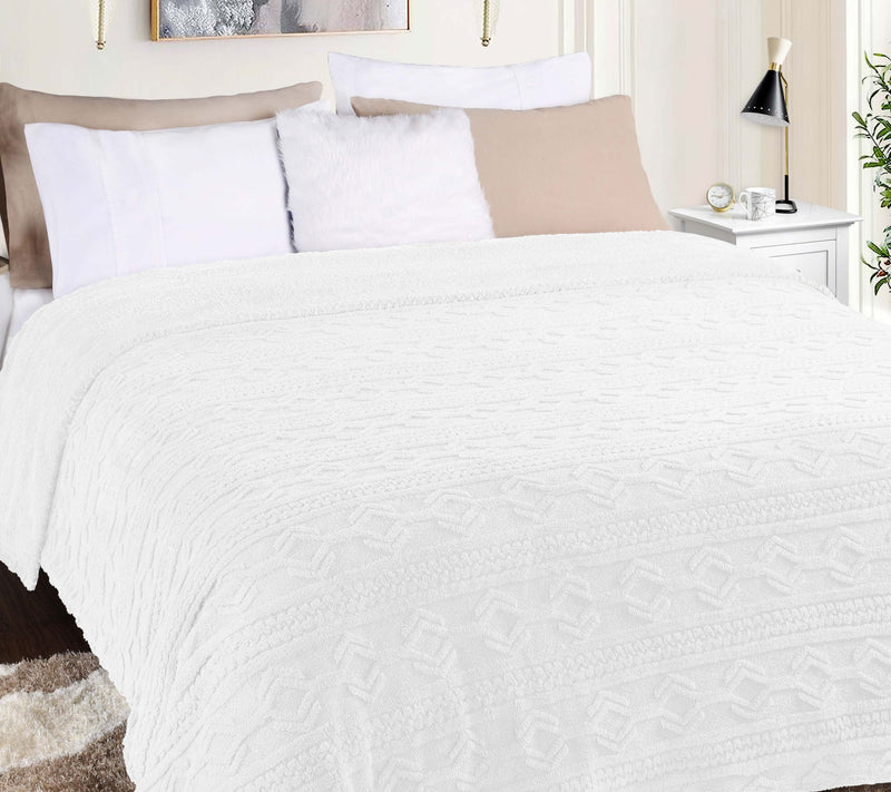 Superior Boho Knit Jacquard Fleece Fluffy Blanket - Twin — View 19
