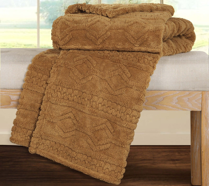 Superior Boho Knit Jacquard Fleece Fluffy Blanket - Twin — View 5