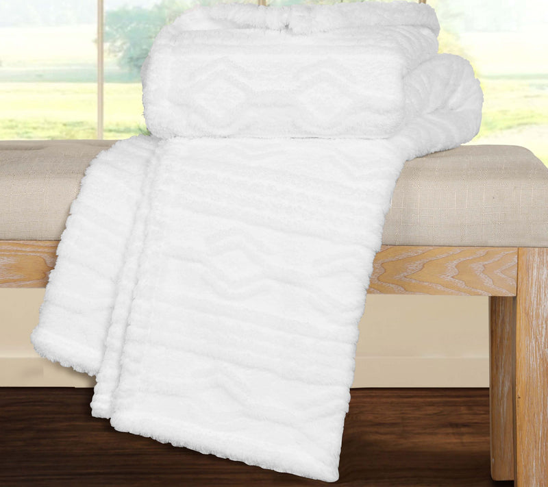 Superior Boho Knit Jacquard Fleece Fluffy Blanket - Throw — View 18