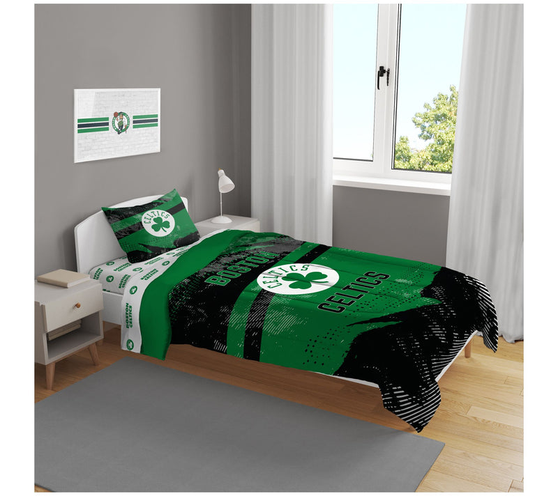 Pegasus Sports NBA Slanted Str ipe Twin 4-Piec e Bed in a Bag — Main view
