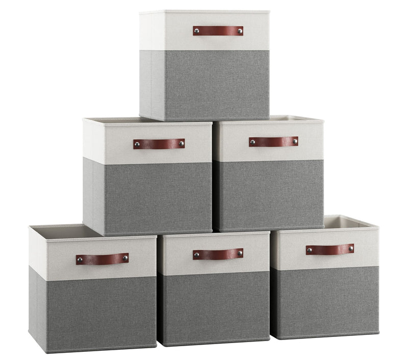 Ornavo Home 6 Pack Foldable Linen Storage Bin with Handles — View 14