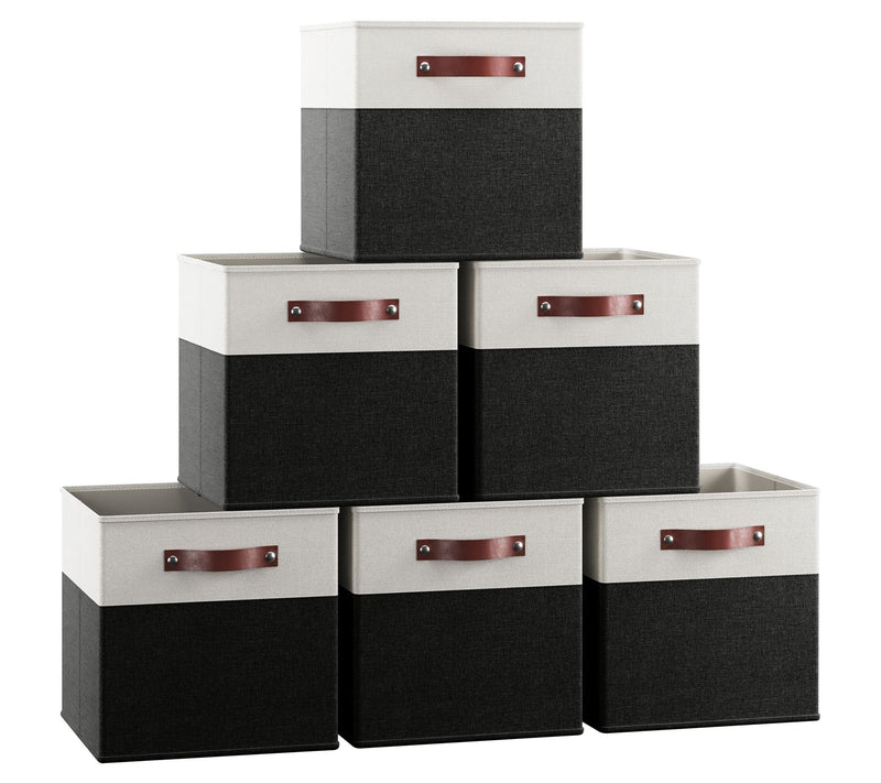 Ornavo Home 6 Pack Foldable Linen Storage Bin with Handles — View 15
