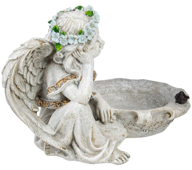 Northlight 12.25" Angel Bird Feeder Outdoor Gar den Statue — View 5