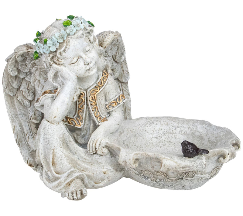 Northlight 12.25" Angel Bird Feeder Outdoor Gar den Statue — View 3