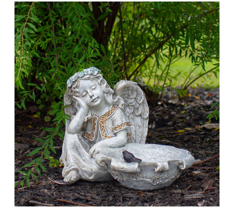 Northlight 12.25" Angel Bird Feeder Outdoor Gar den Statue — View 7