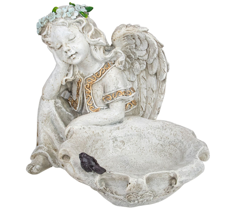 Northlight 12.25" Angel Bird Feeder Outdoor Gar den Statue — View 4