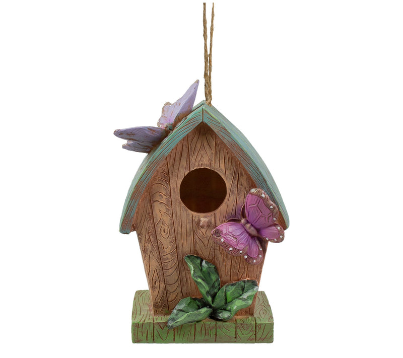 Northlight 10" Birdhouse with Butterflies Outdo or Garden Deco — Main view