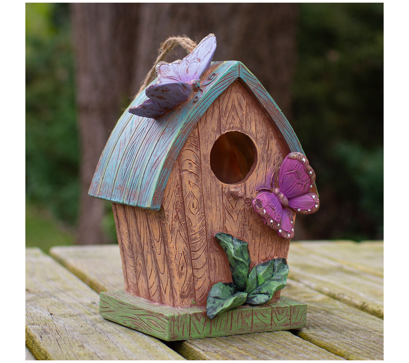 Northlight 10" Birdhouse with Butterflies Outdo or Garden Deco — View 7