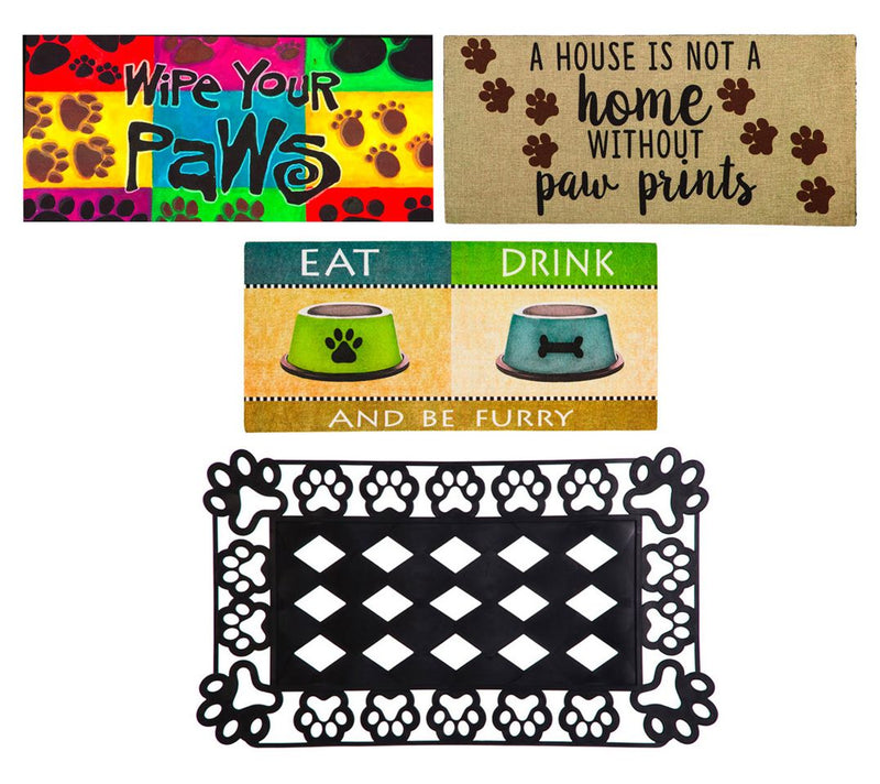 Evergreen Dog Themed Set of 3 Sassafras Mat Insrts & Mat Tray — Main view