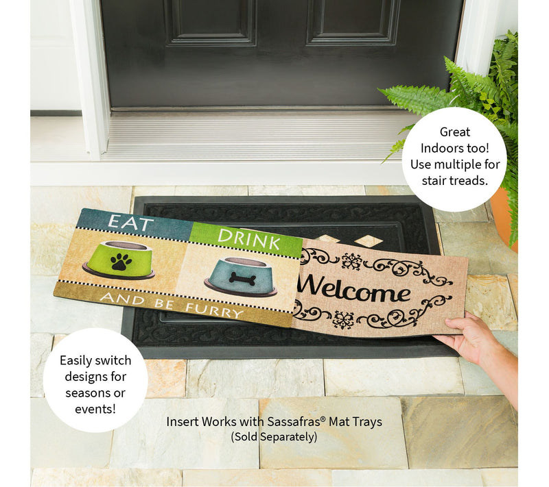 Evergreen Dog Themed Set of 3 Sassafras Mat Insrts & Mat Tray — View 6
