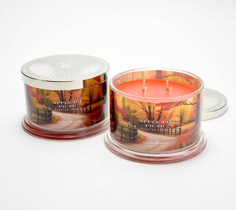 HomeWorx by Slatkin + Co. Set of 2 18oz. Apple Pie Picnic — Main view