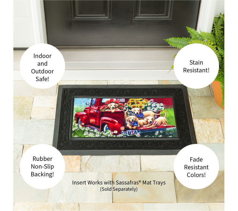Evergreen Dog Lovers Set of 4 Sassafras Mat Insrts & Mat Tray — View 8