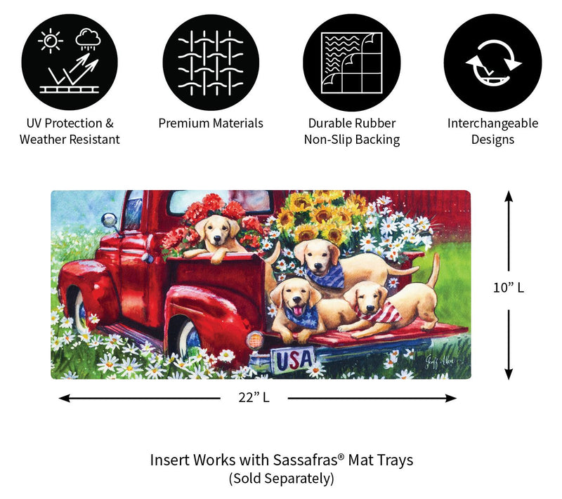 Evergreen Dog Lovers Set of 4 Sassafras Mat Insrts & Mat Tray — View 6
