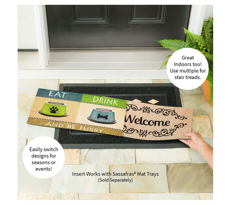 Evergreen Dog Lovers Set of 4 Sassafras Mat Insrts & Mat Tray — View 7