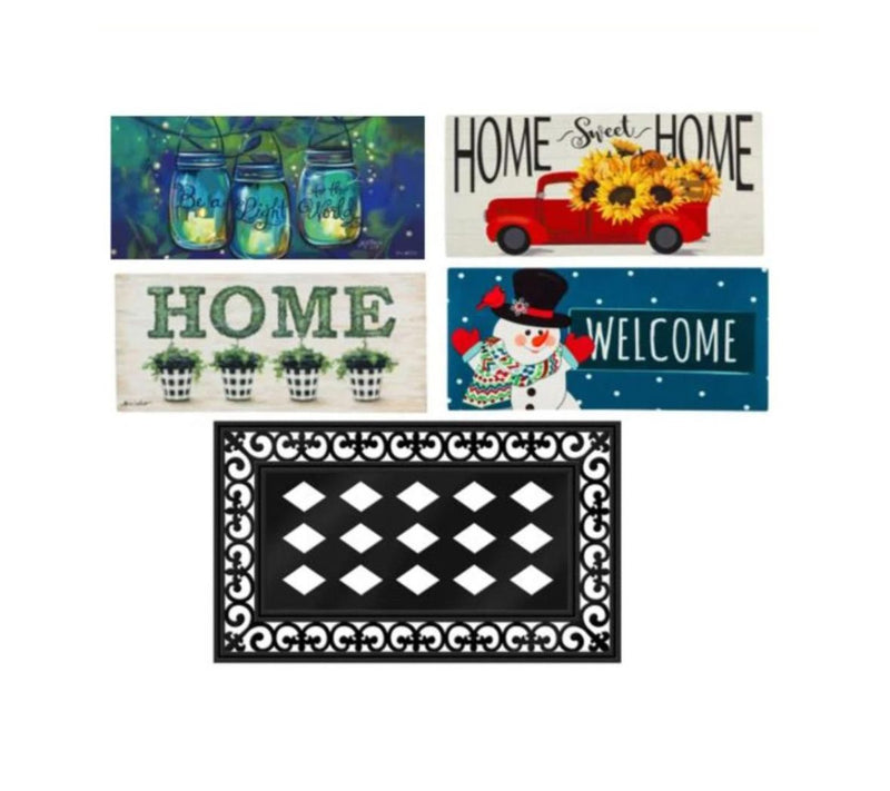 Evergreen Holidays & Seasons Set of 4 SassafrasMats & 1 Tray — View 2