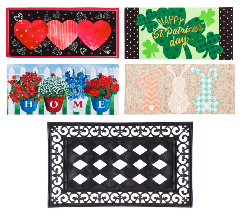 Evergreen Holidays & Seasons Set of 4 SassafrasMats & 1 Tray — View 32