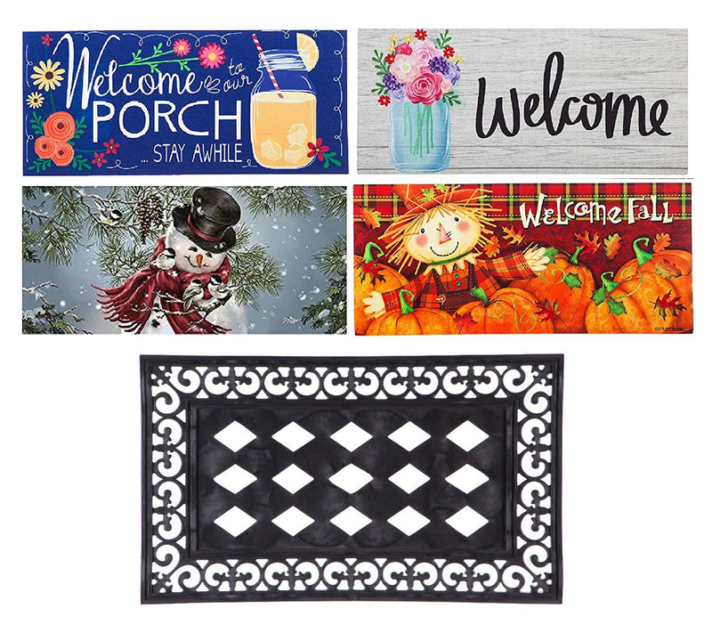 Evergreen Holidays & Seasons Set of 4 SassafrasMats & 1 Tray — View 4