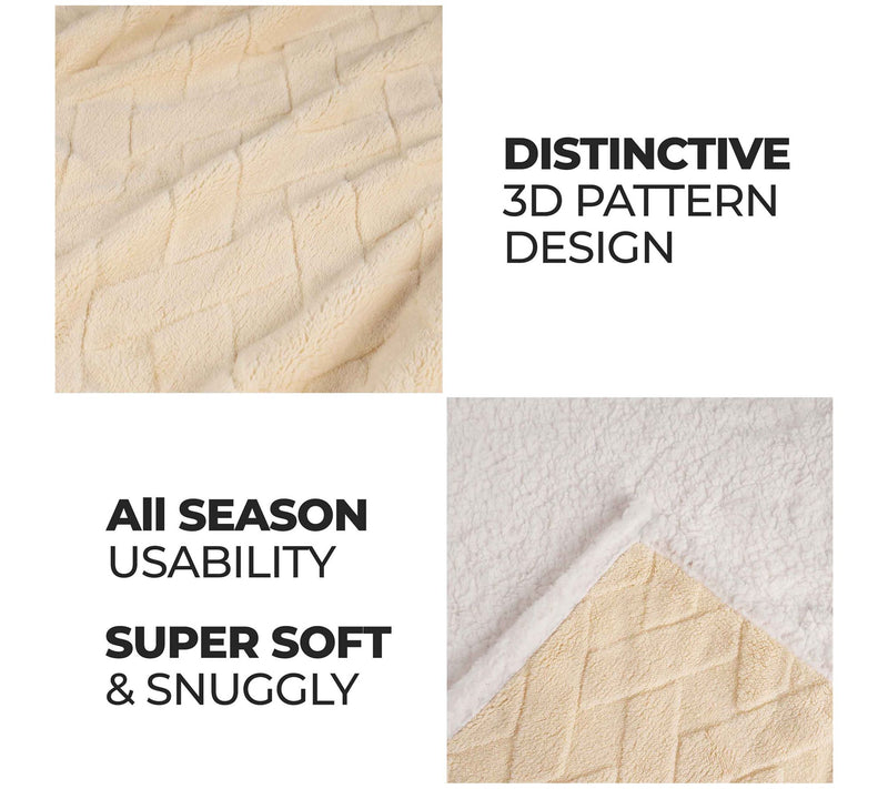 Superior Reversible Jacquard Fleece Blanket-  Full/Queen — View 5