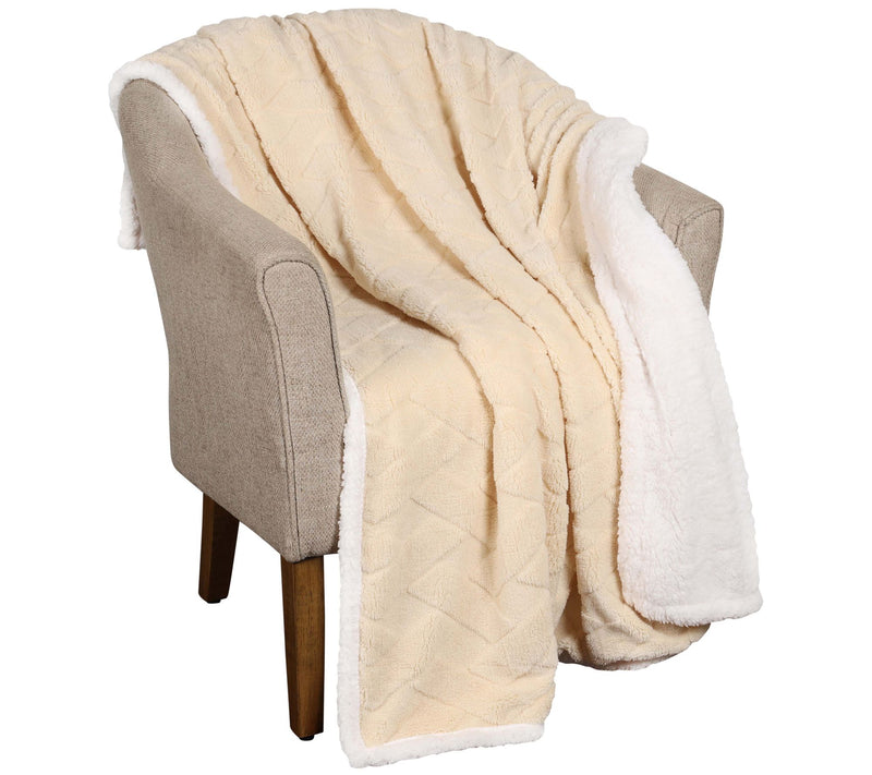 Superior Reversible Jacquard Fleece Blanket-  Full/Queen — View 6